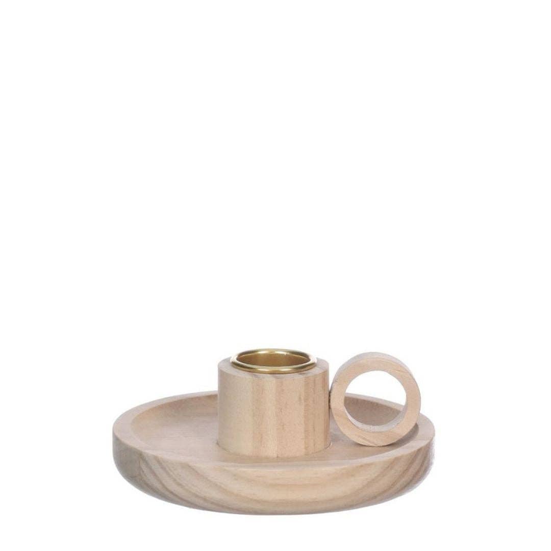Candle Holder - Raw Wood