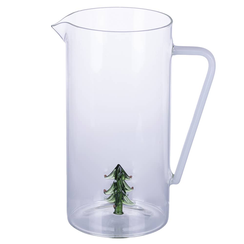 Borosilicate Glass Jug & Mug — Christmas Tree