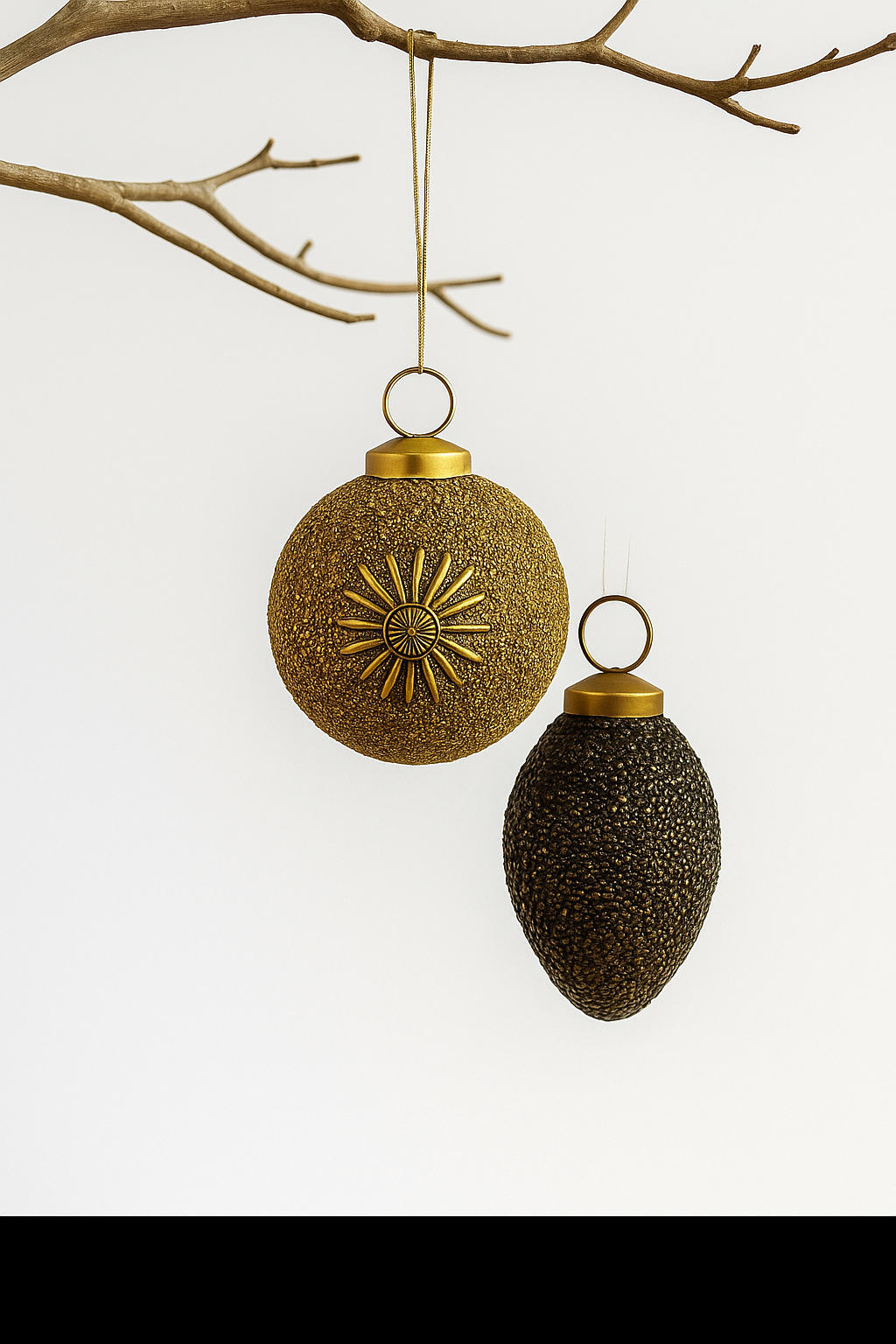 Dark Bronze Beaded Bauble