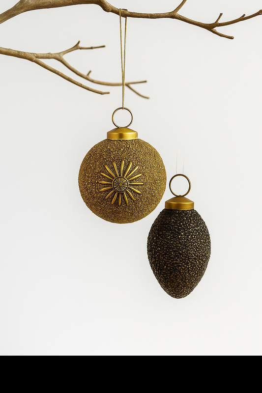 Dark Bronze Beaded Bauble