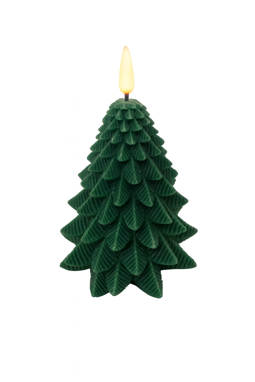 LED Tree Candle – Dark Green