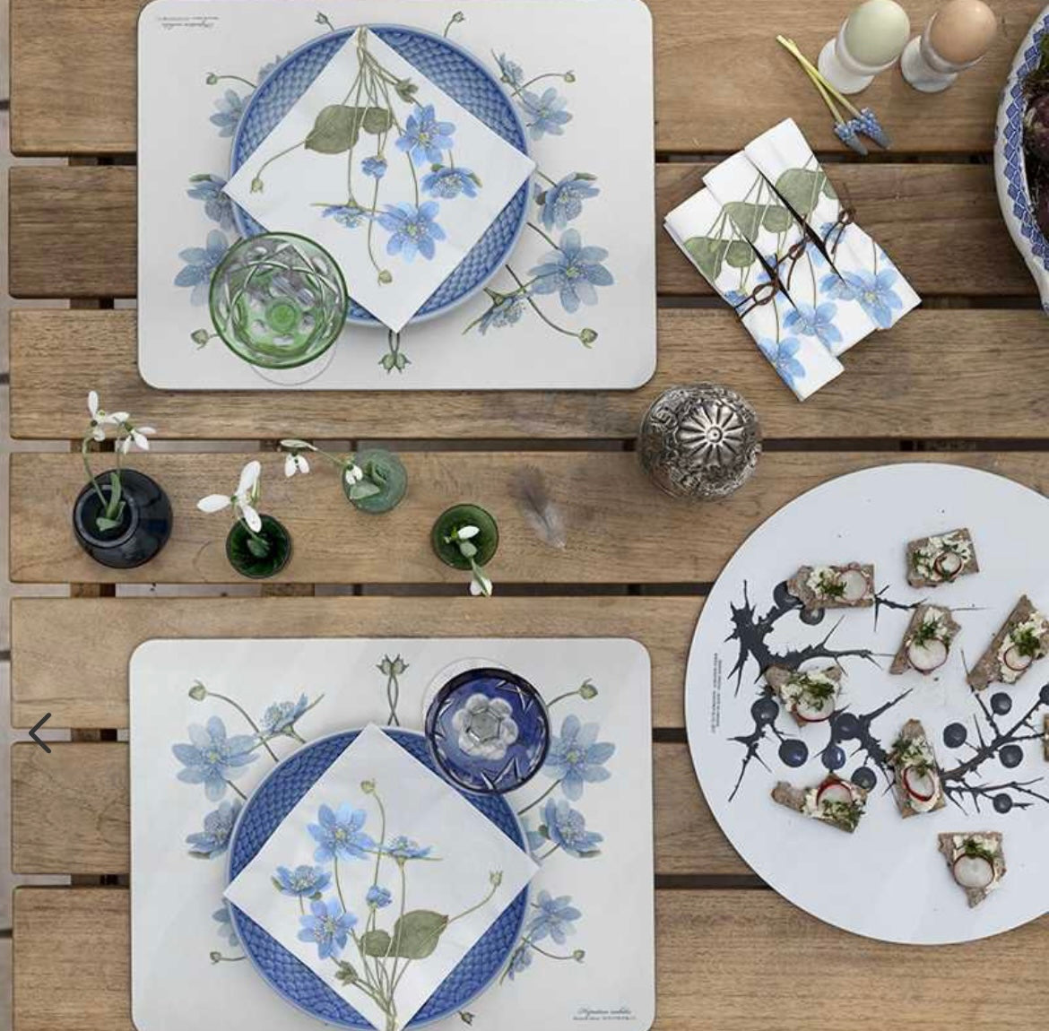 Blue Anemone Paper Napkins