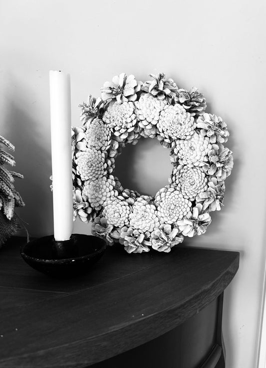 Whitewash Pinecone Wreath