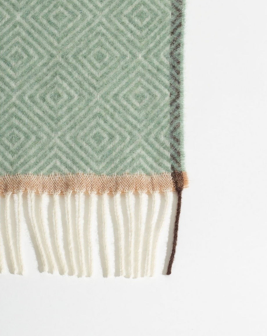 Wool Throw Blanket - Venetia Mint