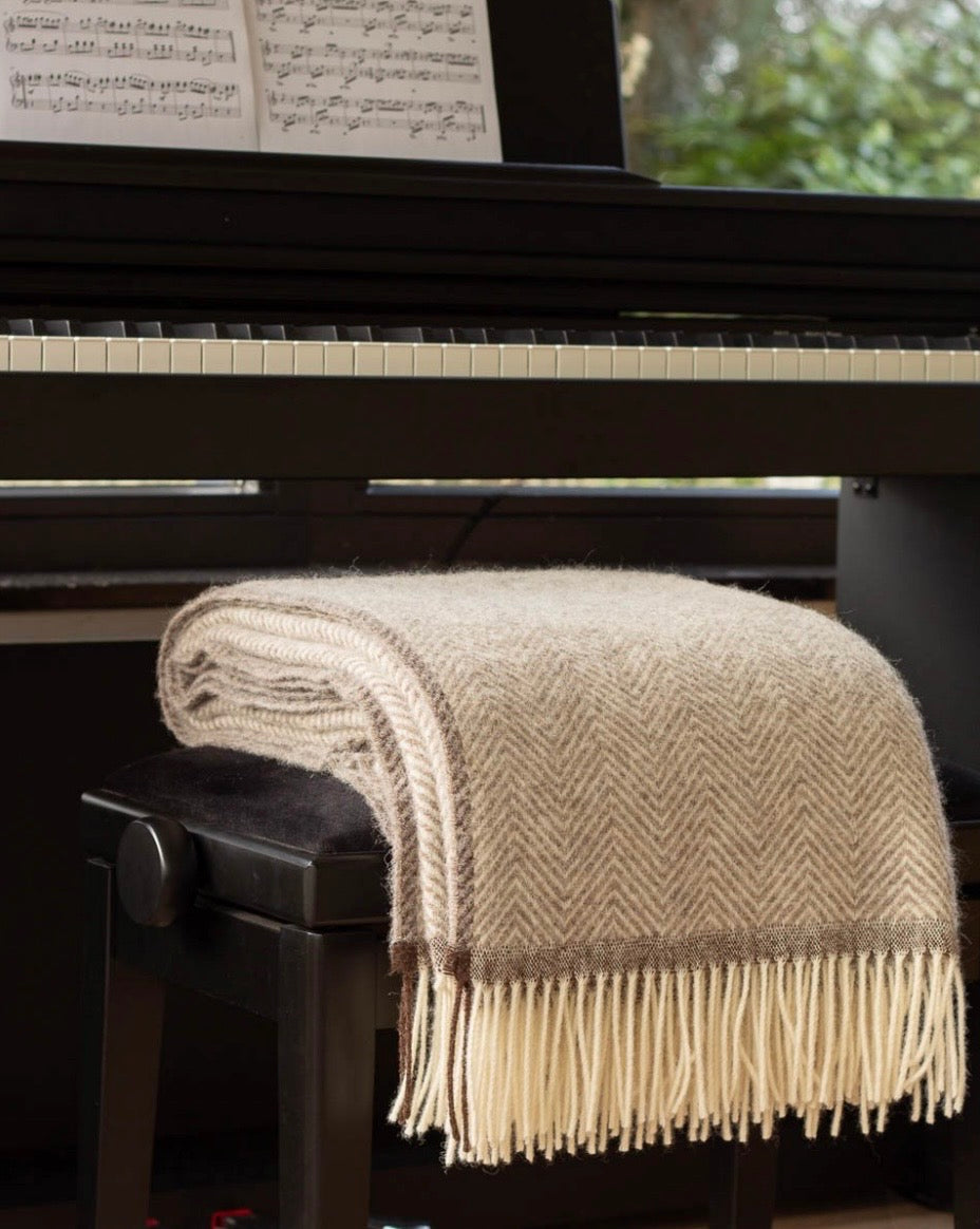 Wool Throw Blanket - Denver Pebble