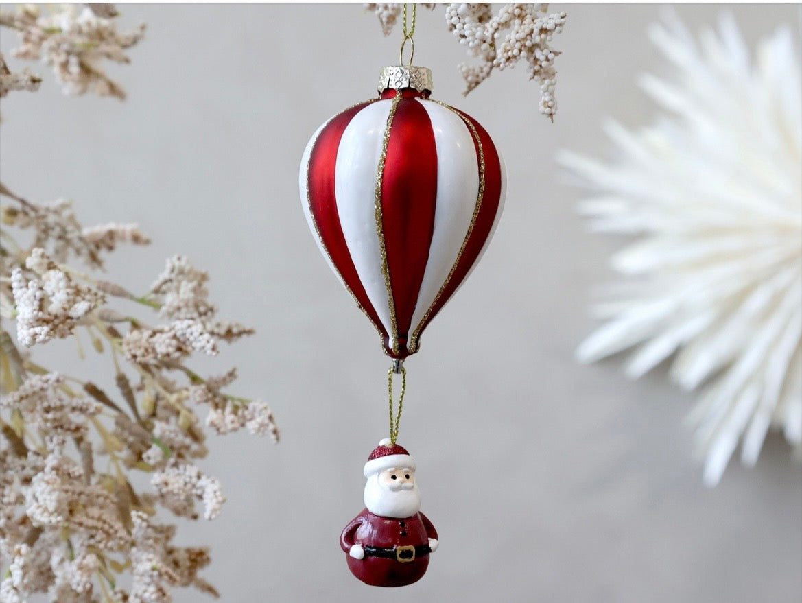 Santa Hot Air Balloon Ornament
