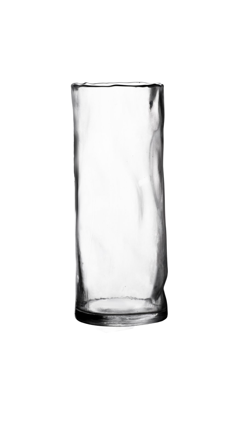 Tall Sculpted Glass Vase