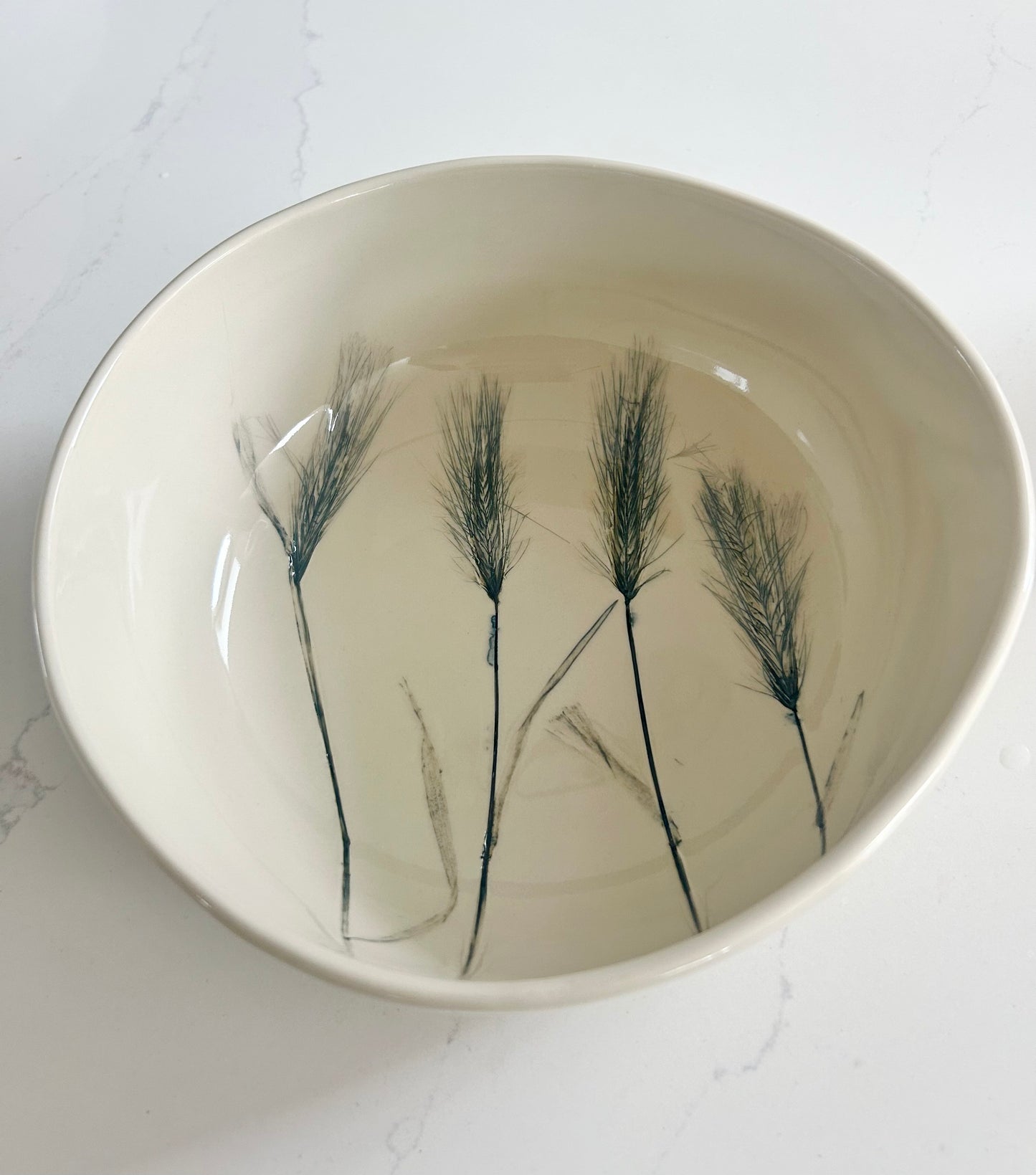Handmade Botanical Serving Bowl