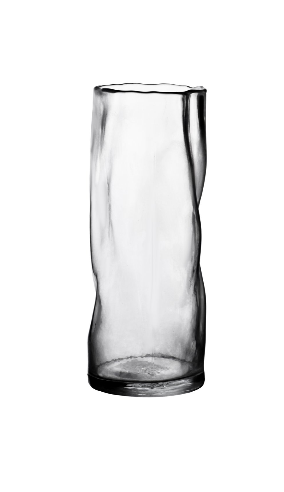 Tall Sculpted Glass Vase