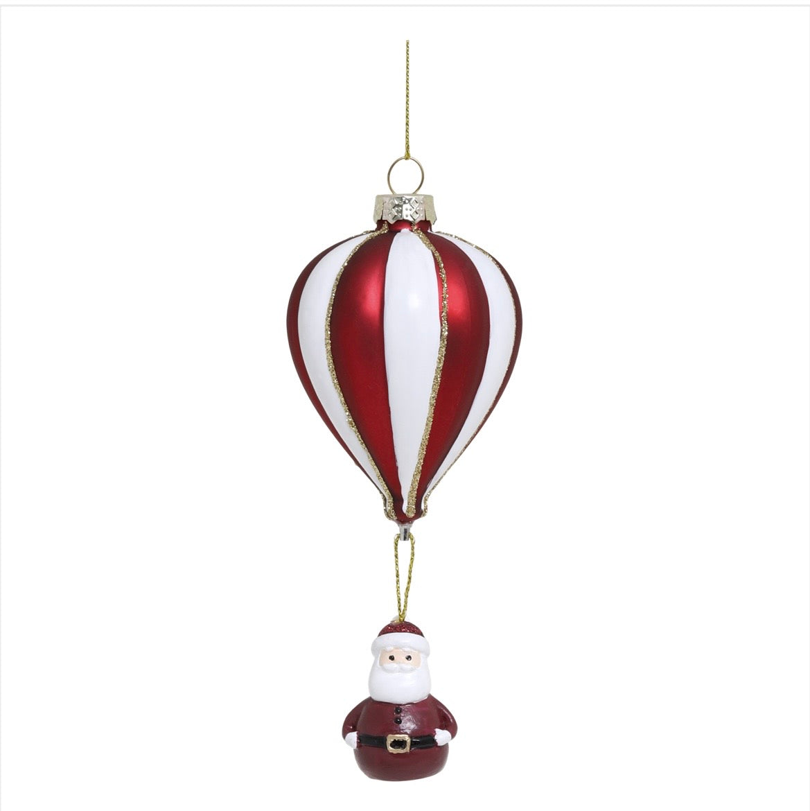 Santa Hot Air Balloon Ornament