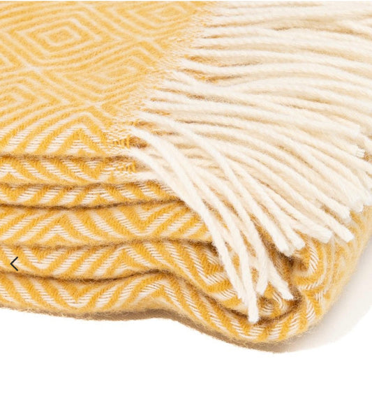 Wool Throw - Yellow