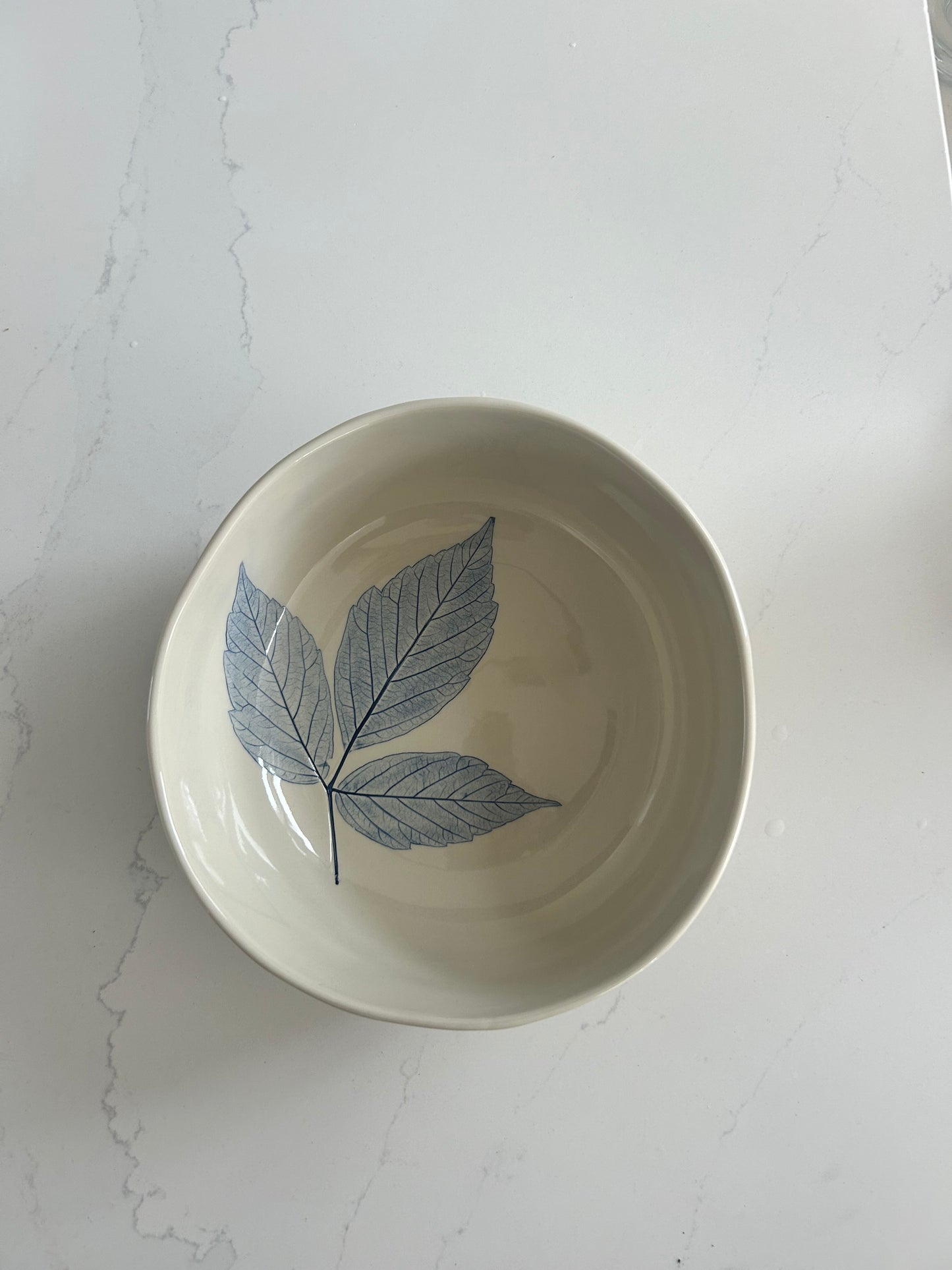 Handmade Botanical Serving Bowl