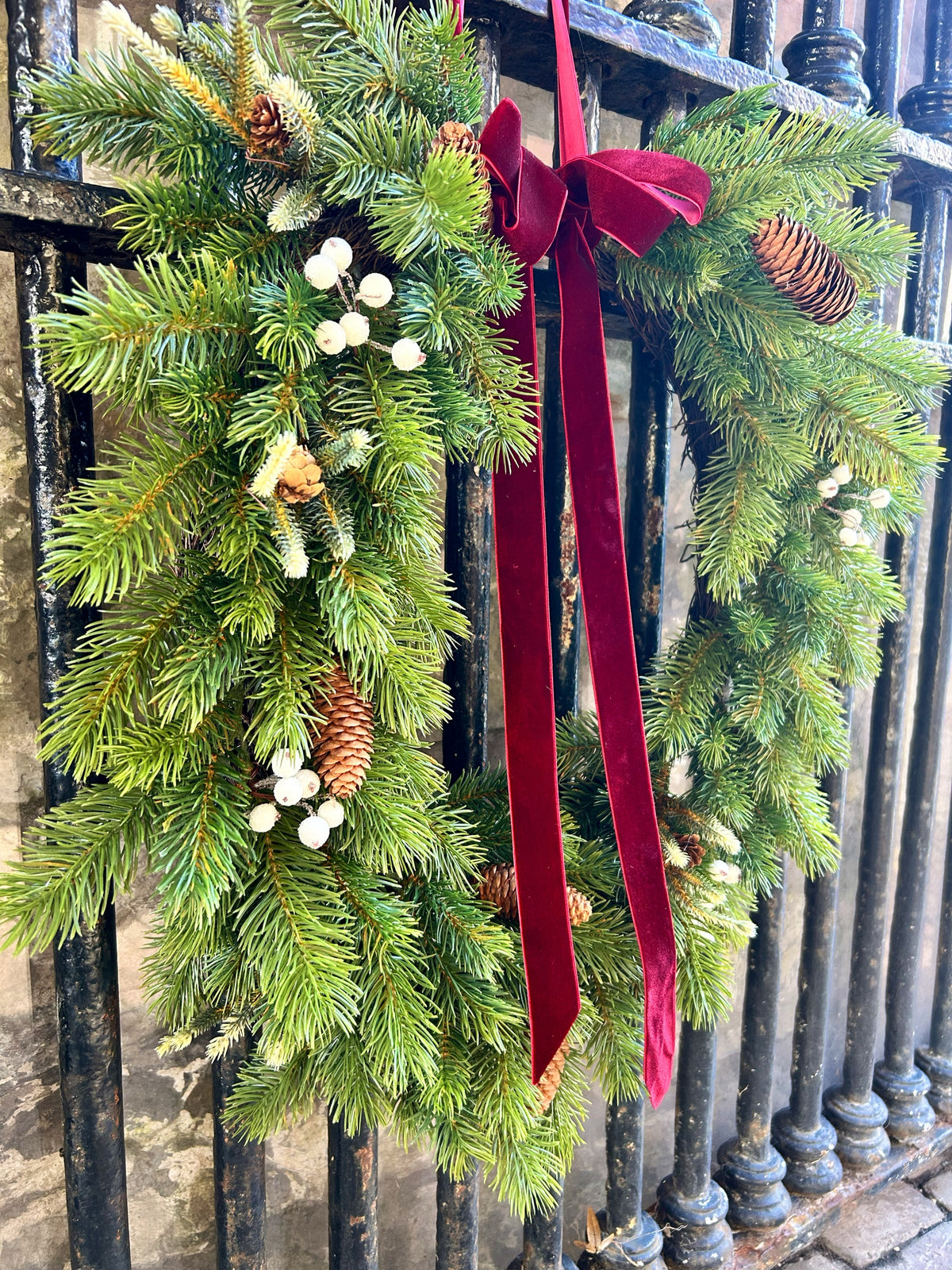 Foraged Faux Mixed Pine Wreath