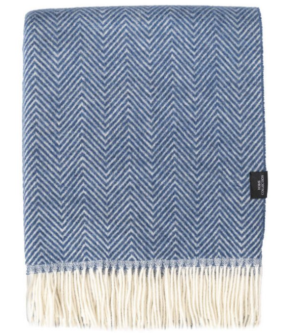 Wool Throw - Blue
