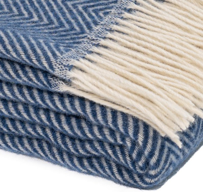 Wool Throw - Blue