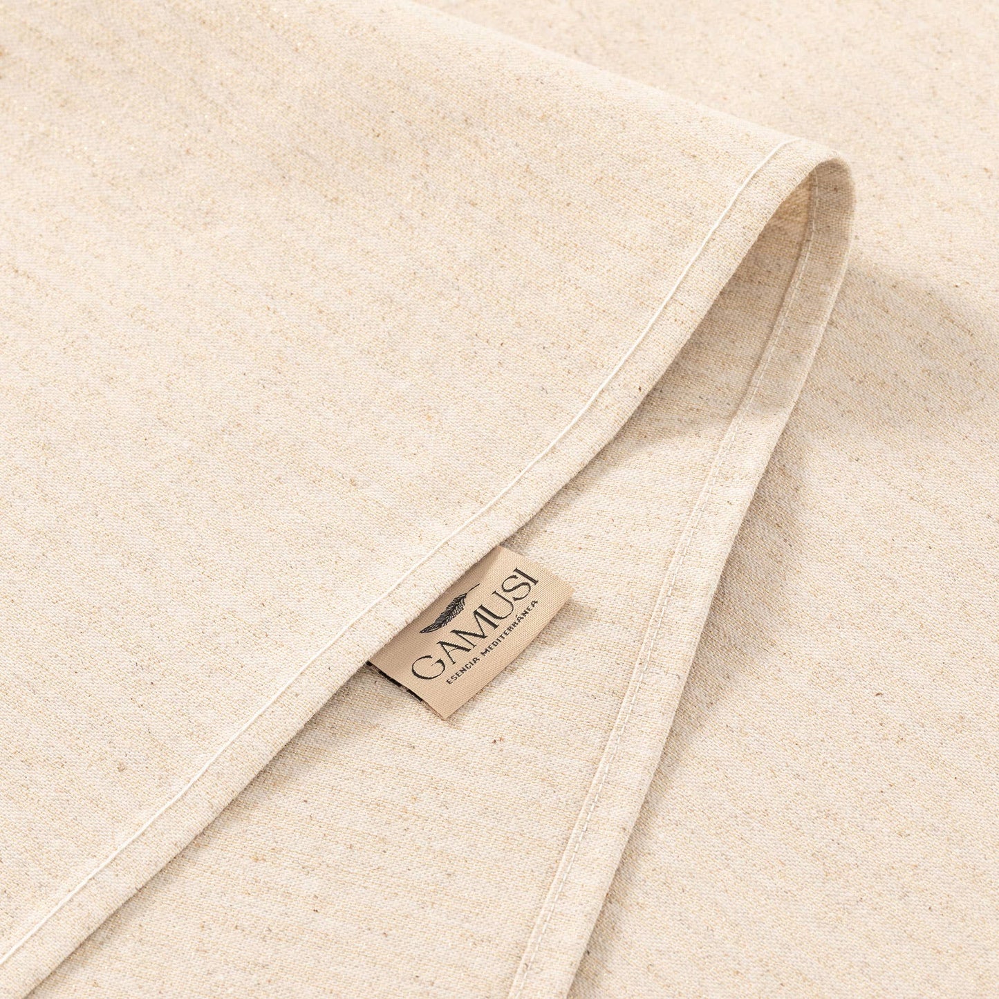 Soft Linen Jacquard Tablecloth – Natural