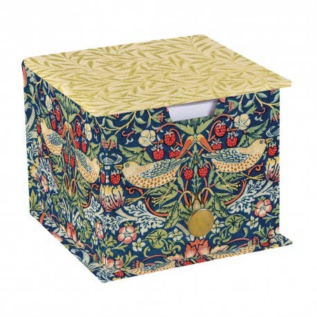 William Morris Strawberry Thief Memo Cube With Drawer
