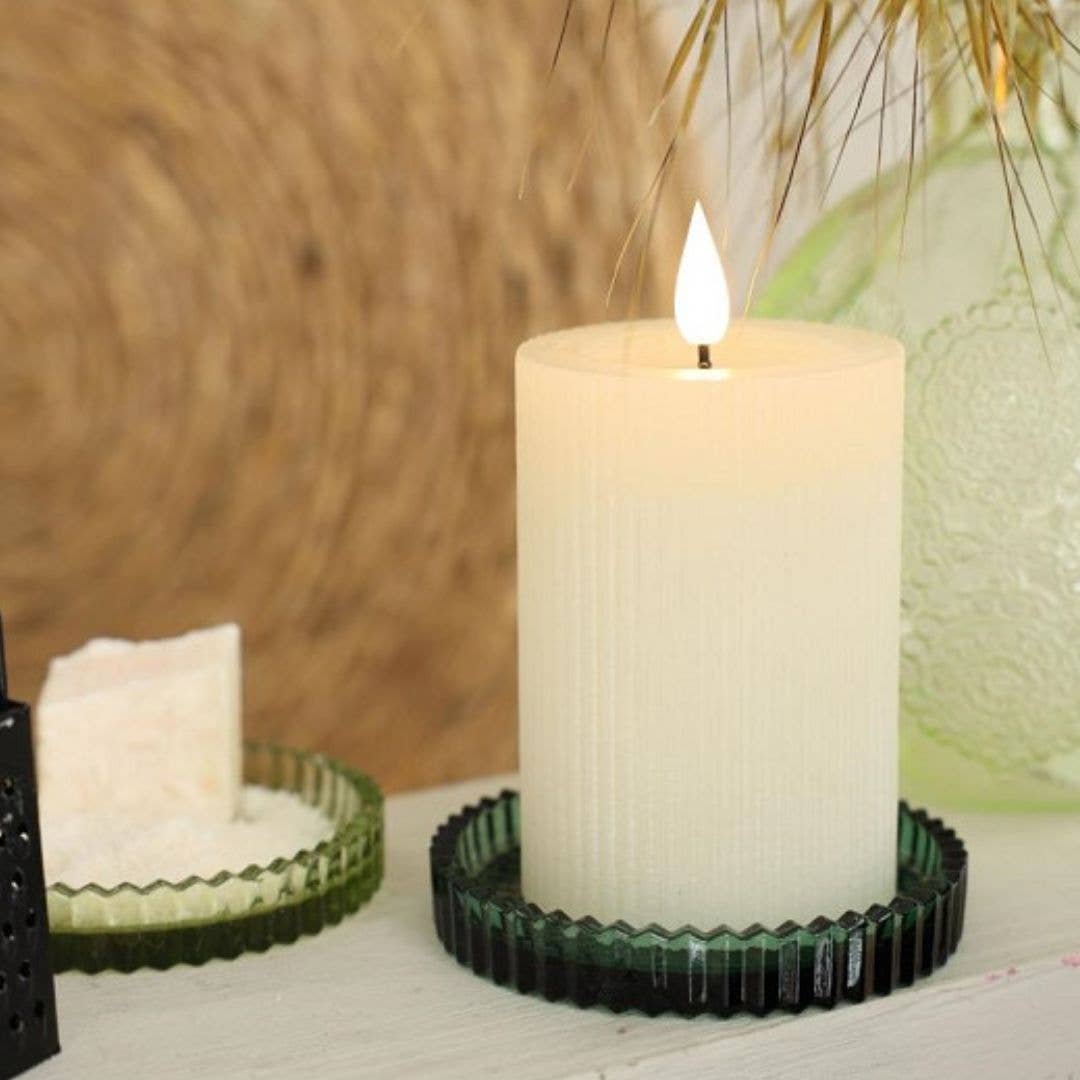 Glass Candle Dish - 3 Colours