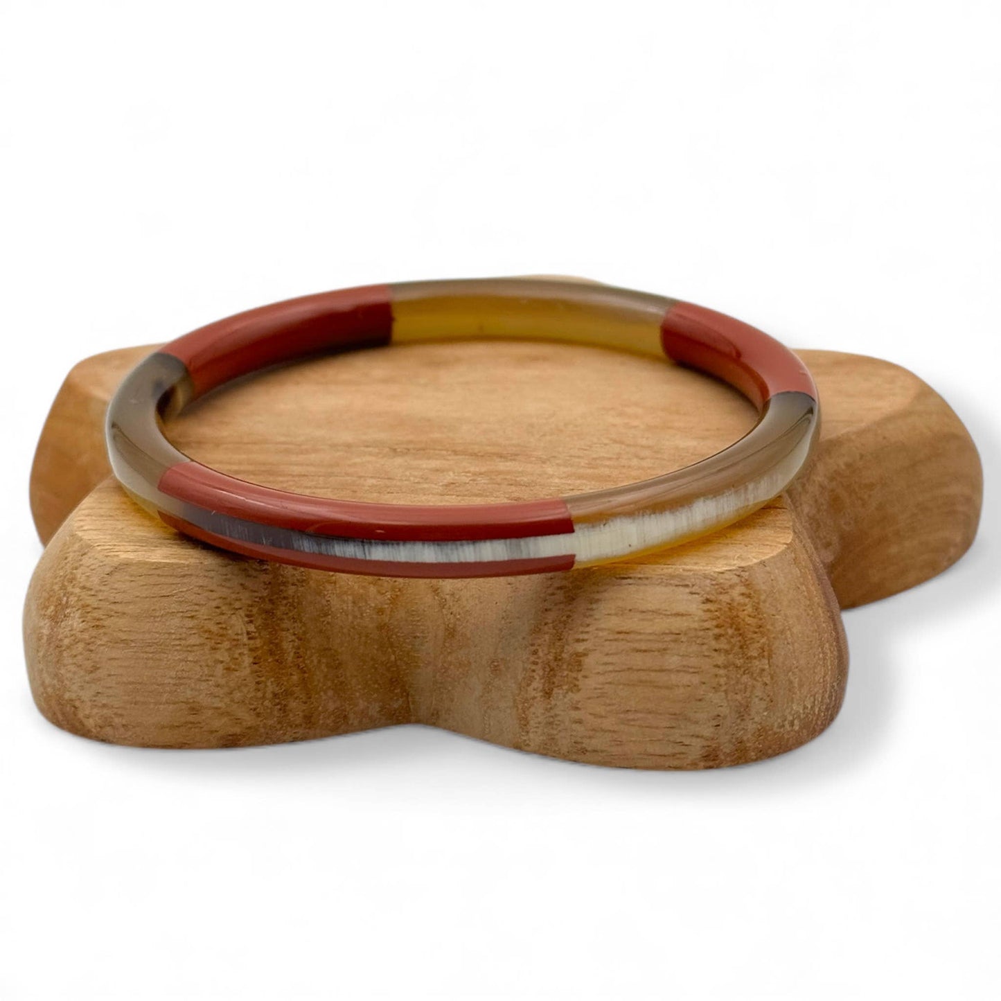 Lacquered Bangle - Terracotta & Brown