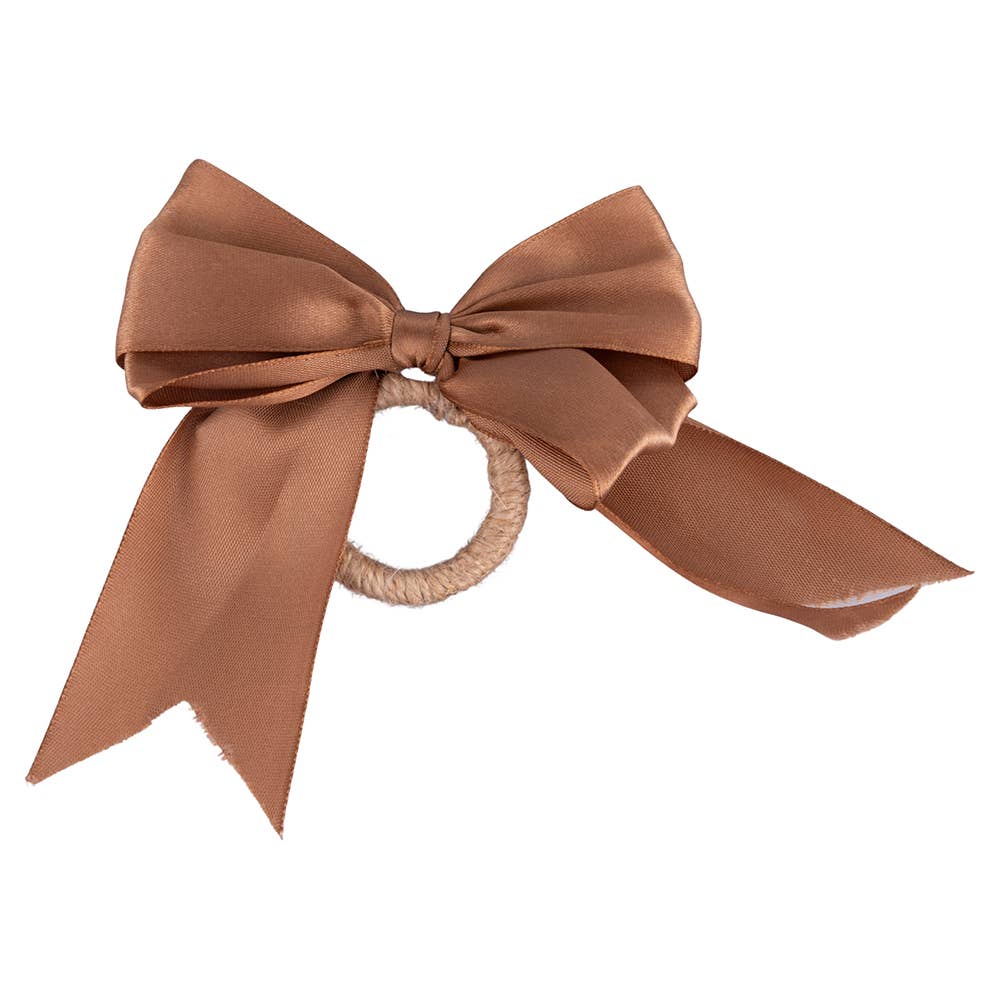 Satin Bow Napkin Rings - Set of 6