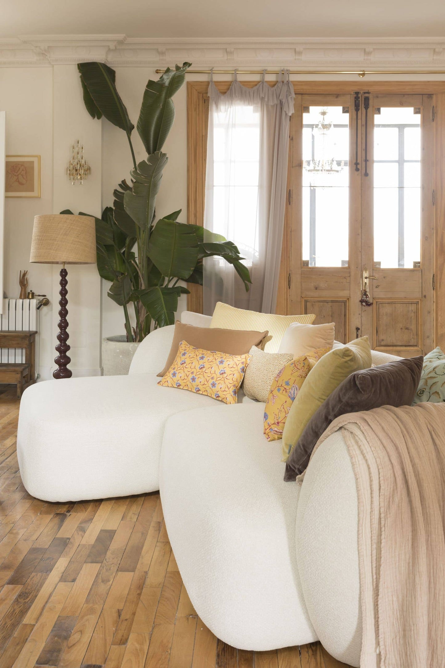 Yellow Victoria Floral Cushion