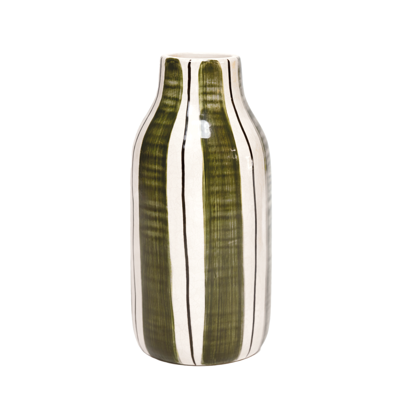 Large Khaki Striped Giulia Vase