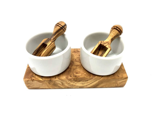 Olive Wood Salt & Pepper Cellars