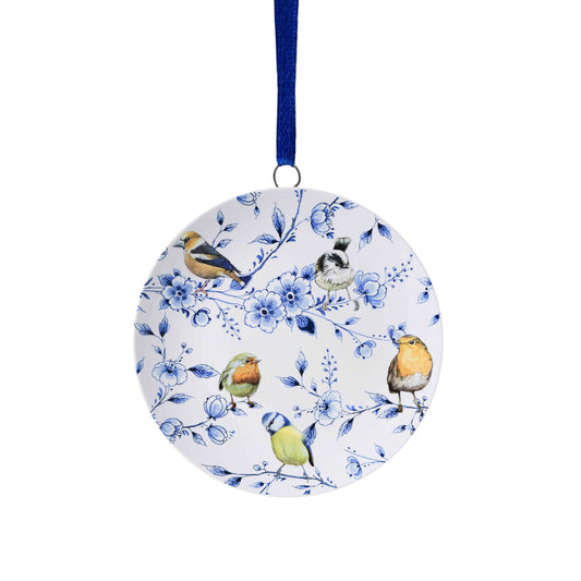 Christmas Ornament Forest Birds with Blossom