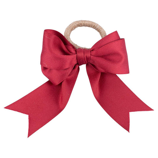 Red Satin Napkin Ring - Set of 6