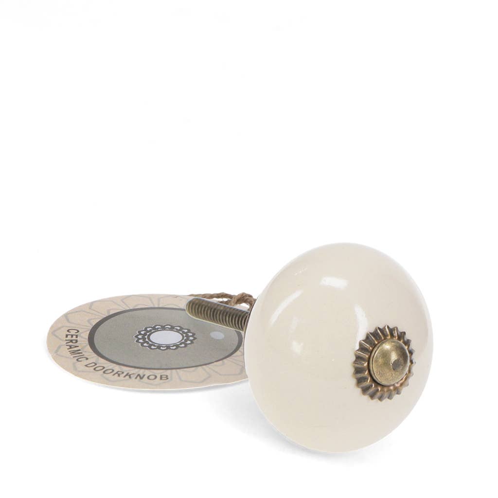 Ceramic Drawer Knob - Cream