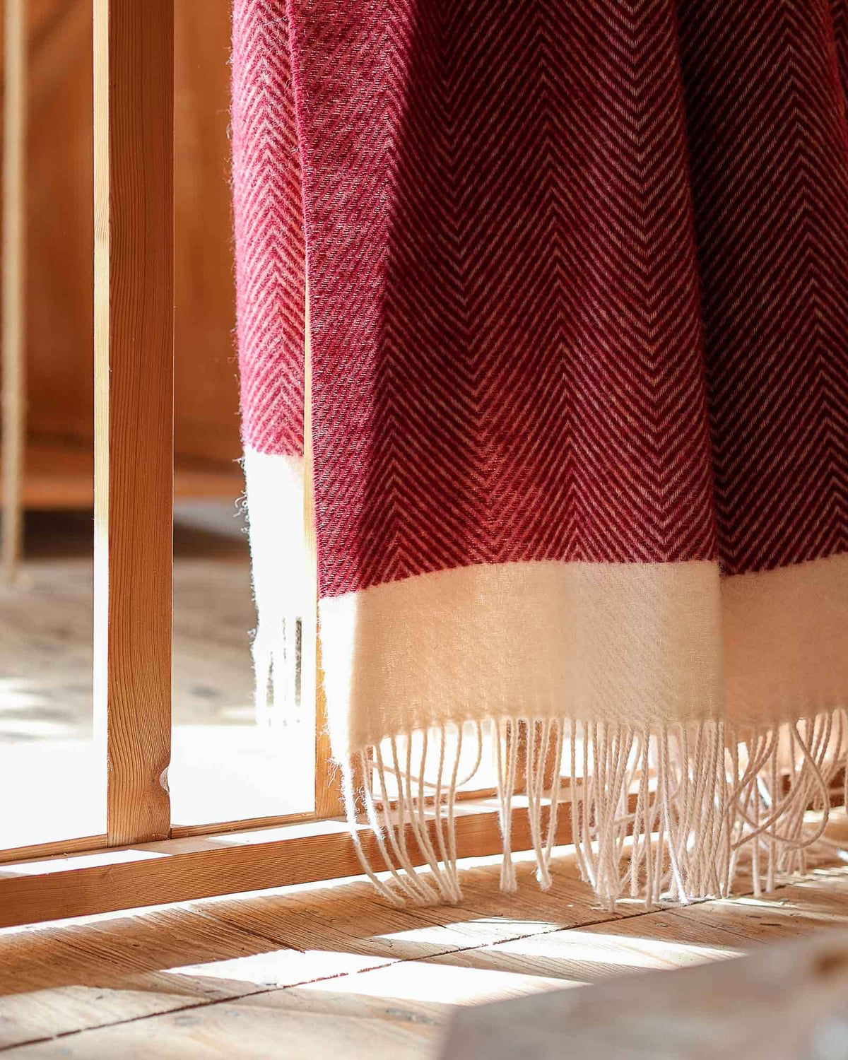 Wool Throw Blanket - Florence Red