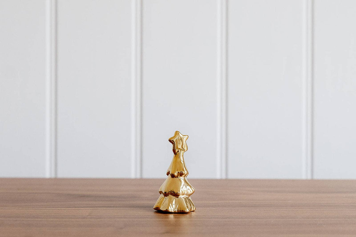 Ceramic Gold Christmas Tree