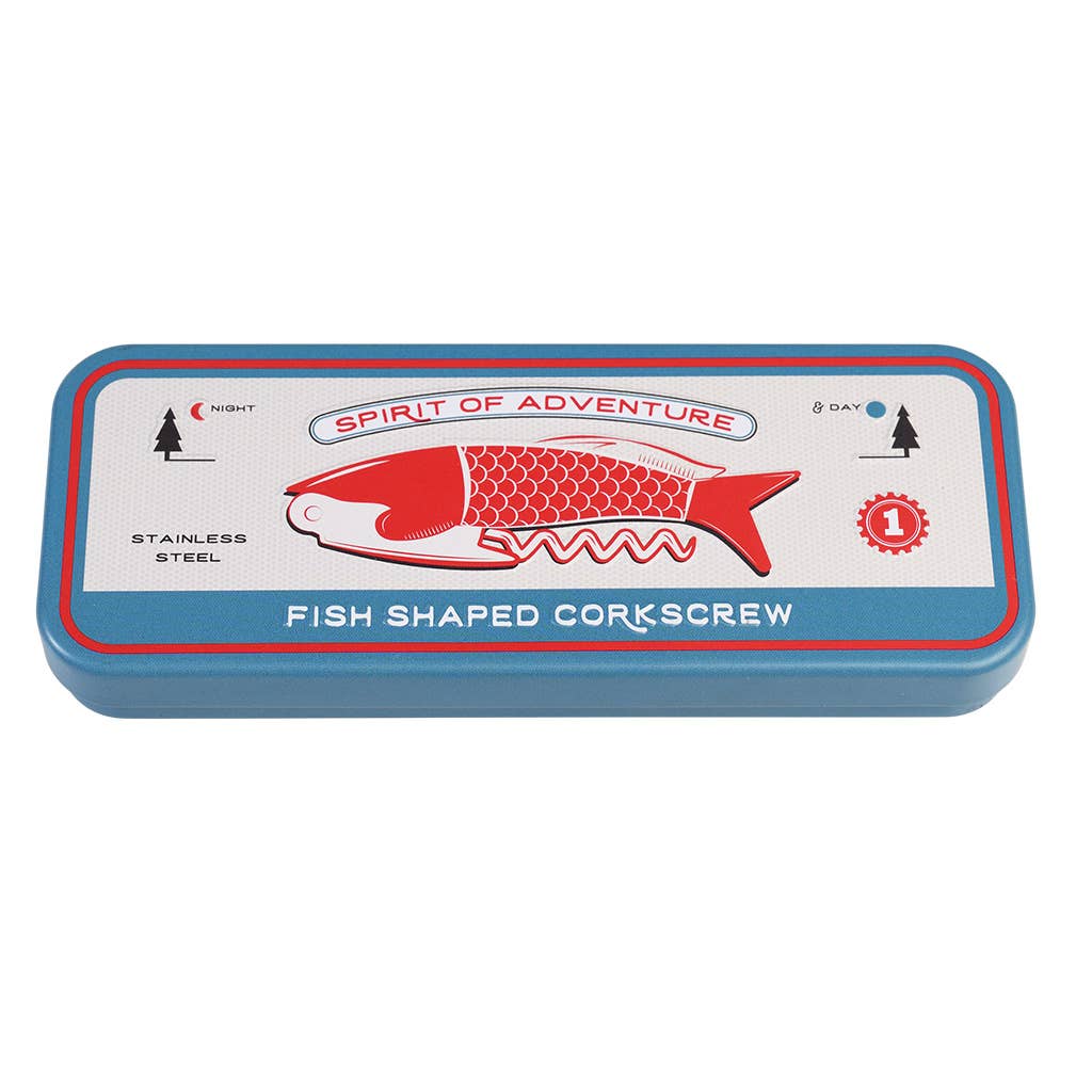 Fish Shaped Corkscrew in a Tin