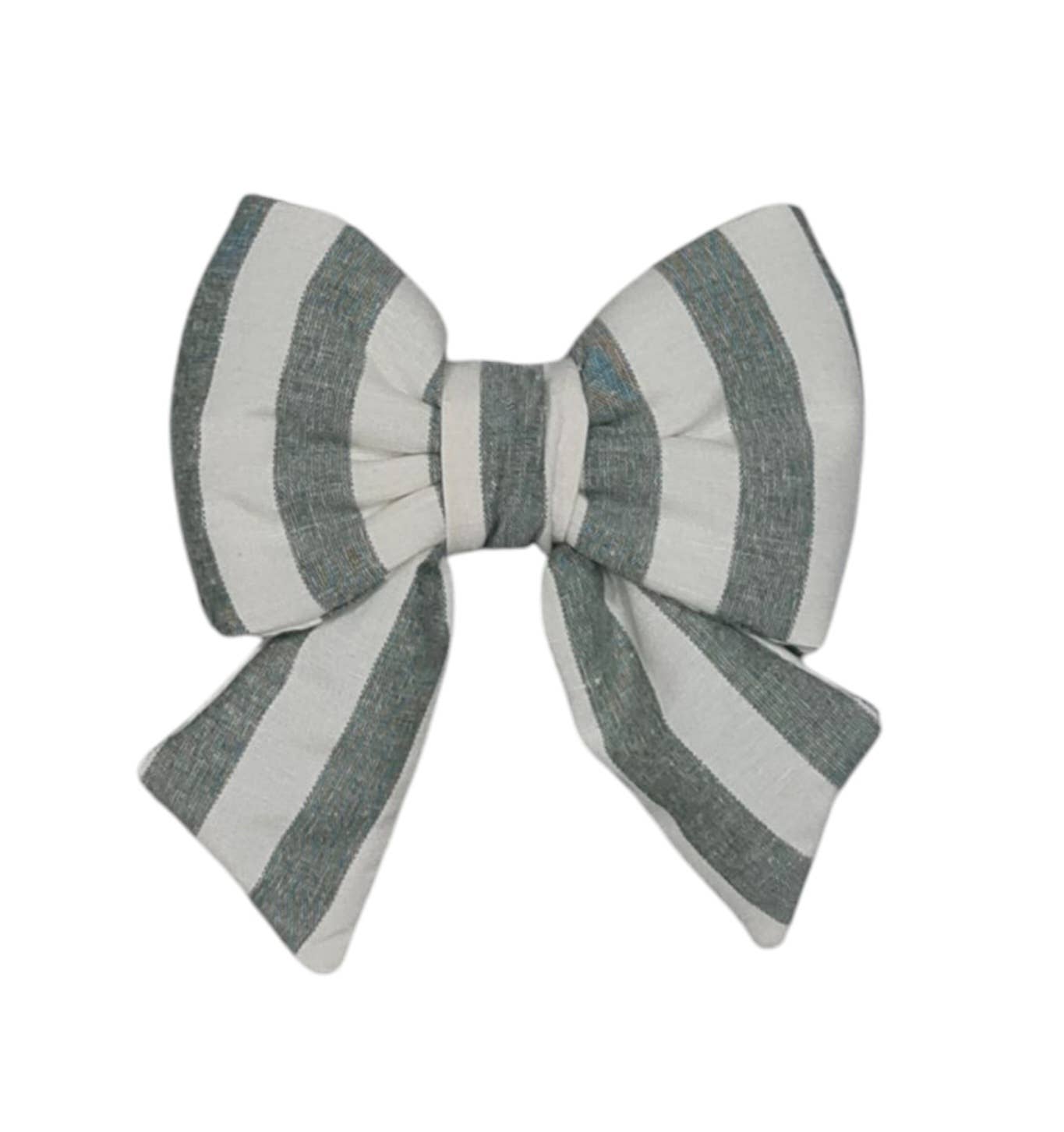 Cotton Padded Bow in Wide Stripe