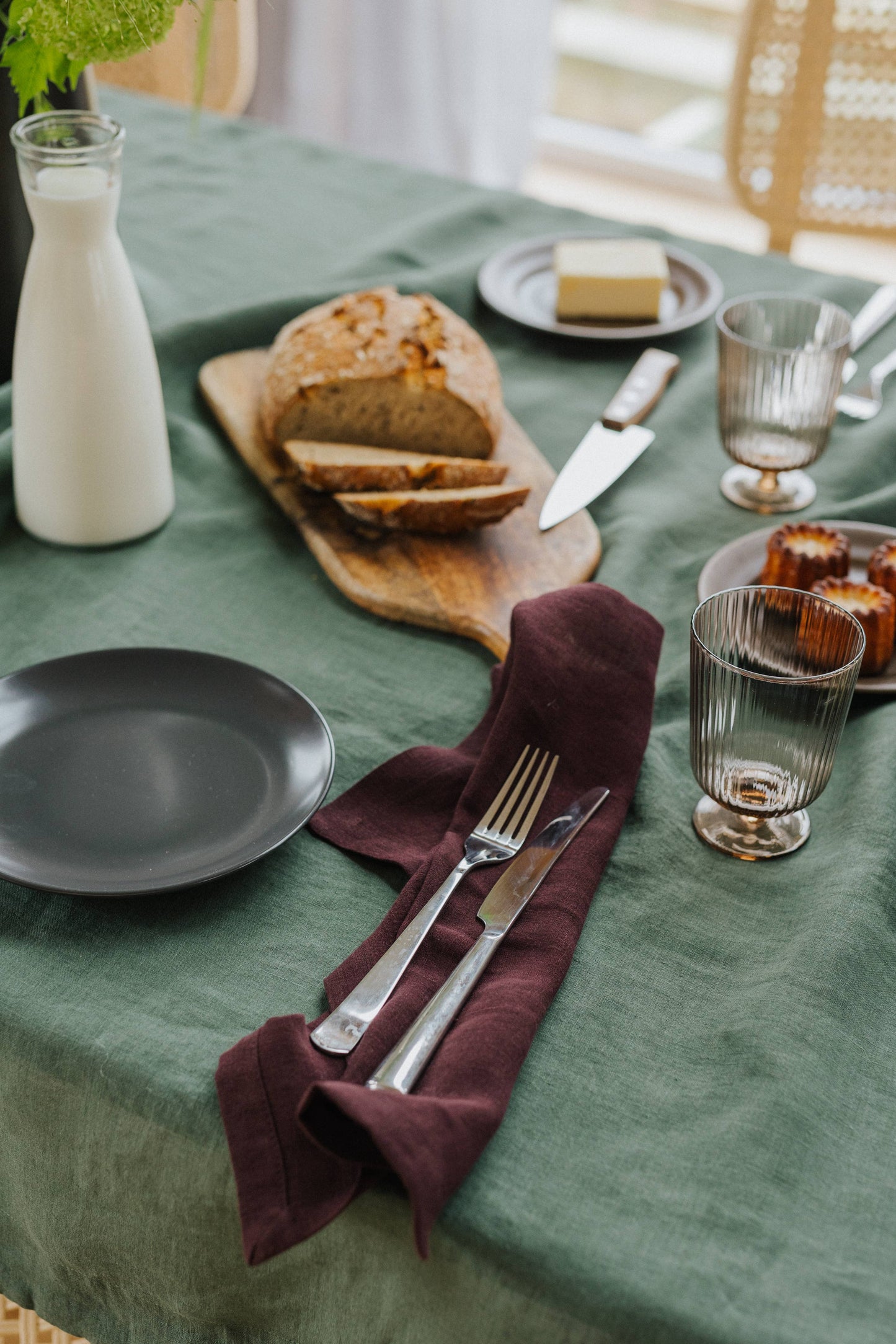 Aubergine Linen Napkin - Set Of 2