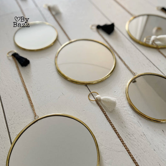 Handmade Brass Mirrors - Set of Two