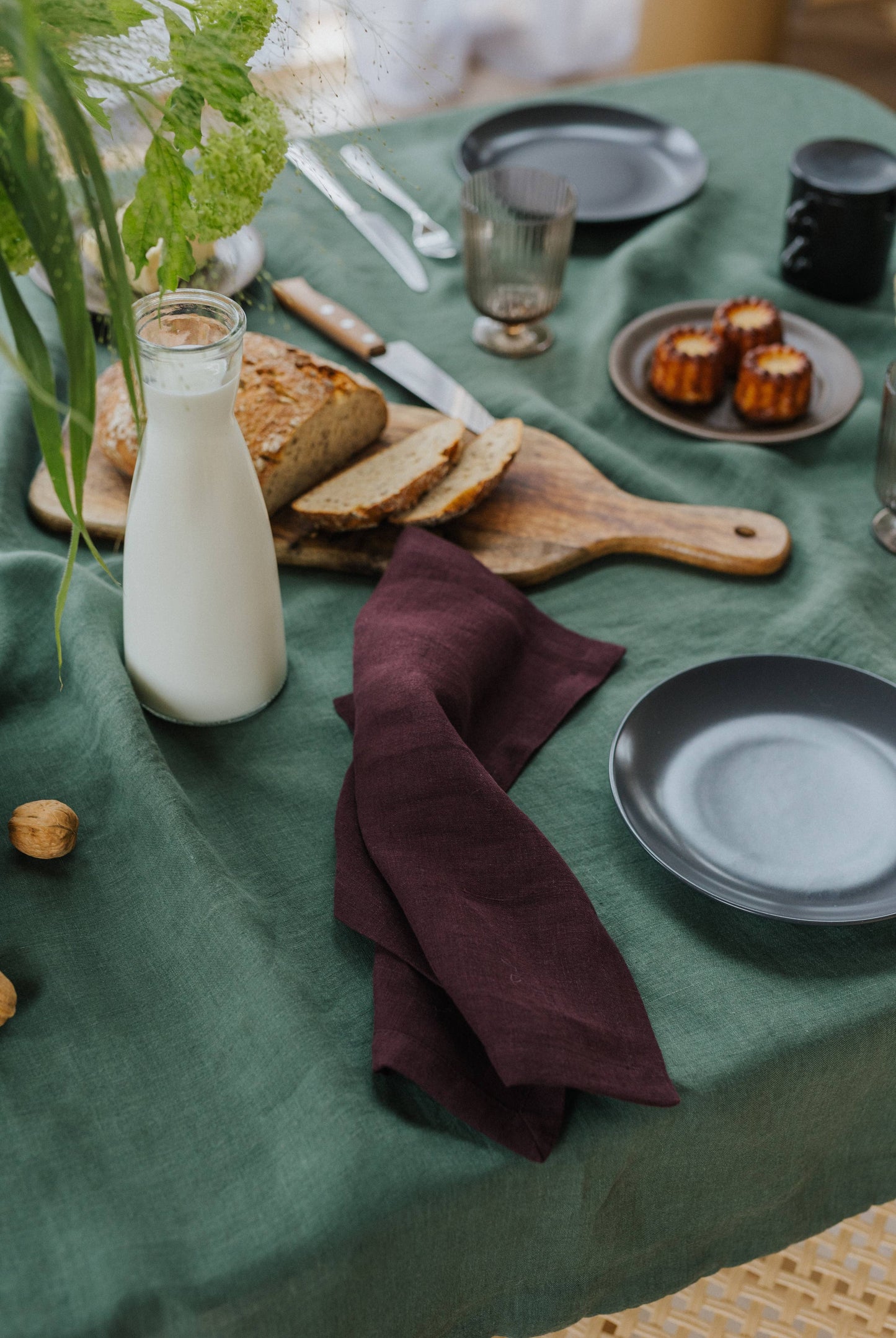 Aubergine Linen Napkin - Set Of 2
