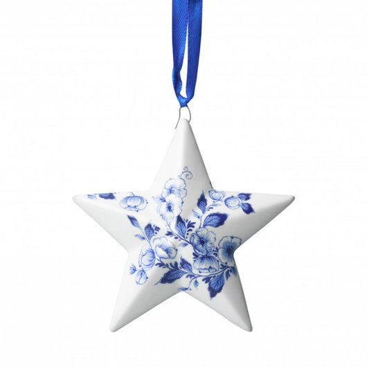 Delft Blue Christmas Star Pendant