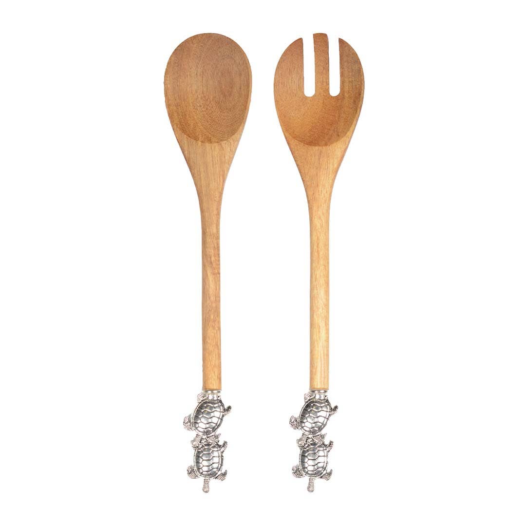 Silver Turtle Salad Servers