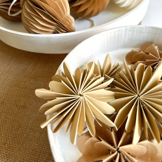 Paper Snowflake Ornaments - Two Colours